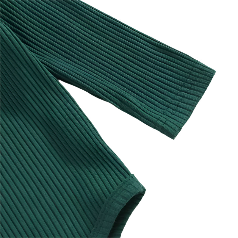 2022-12-07 St Patrick'S Day 0-18M Baby Girl Clothes Solid Long Fly Sleeve Crew Neck Romper Clover Print Flare Pant