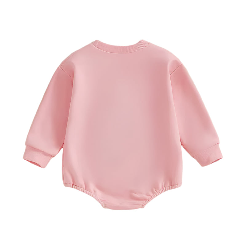 Adorable Bunny Embroidered Baby Romper for 0-18 Months - Perfect for Easter Celebrations