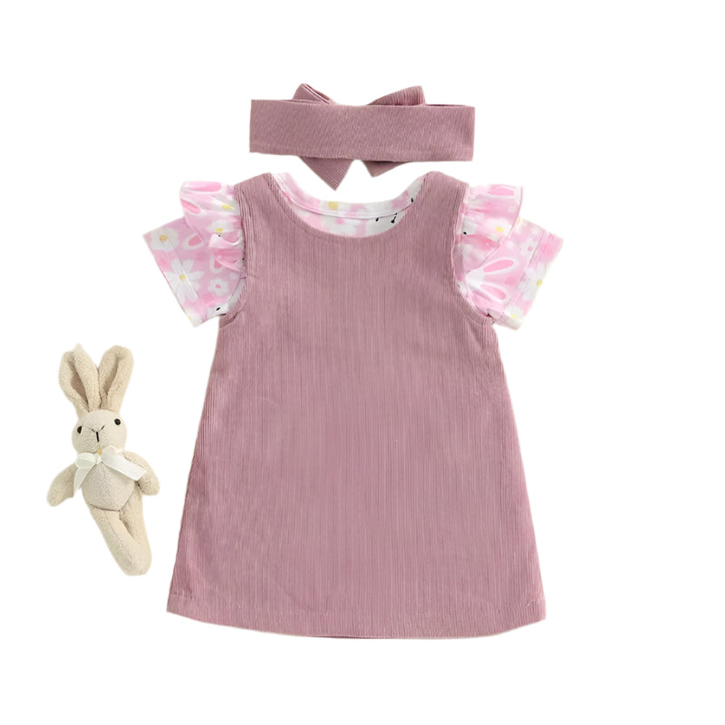 Baby Girl Easter Outfit with Bunny Dress and Headband