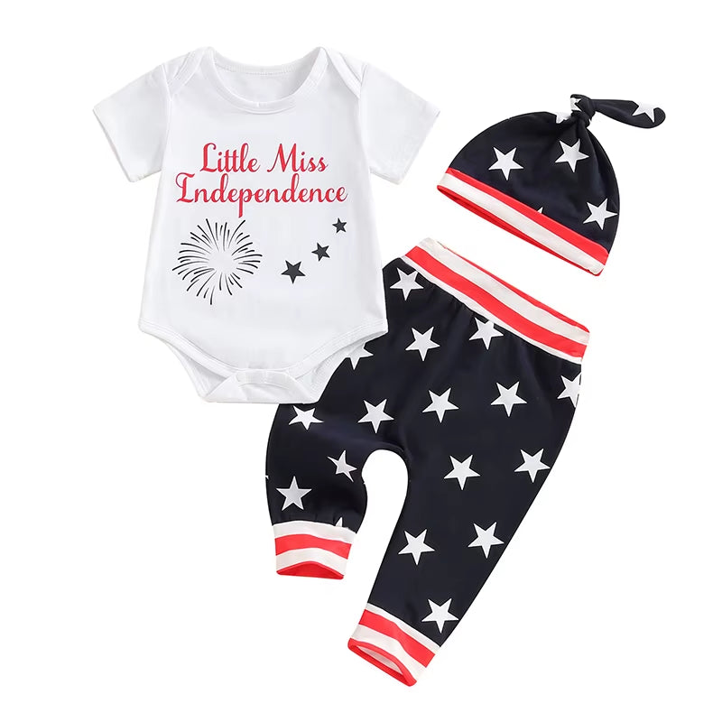 Stylish Baby 4th of July Outfit with Hat