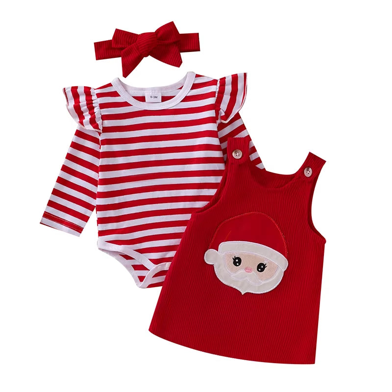 Stylish Baby Christmas Dress and Headband