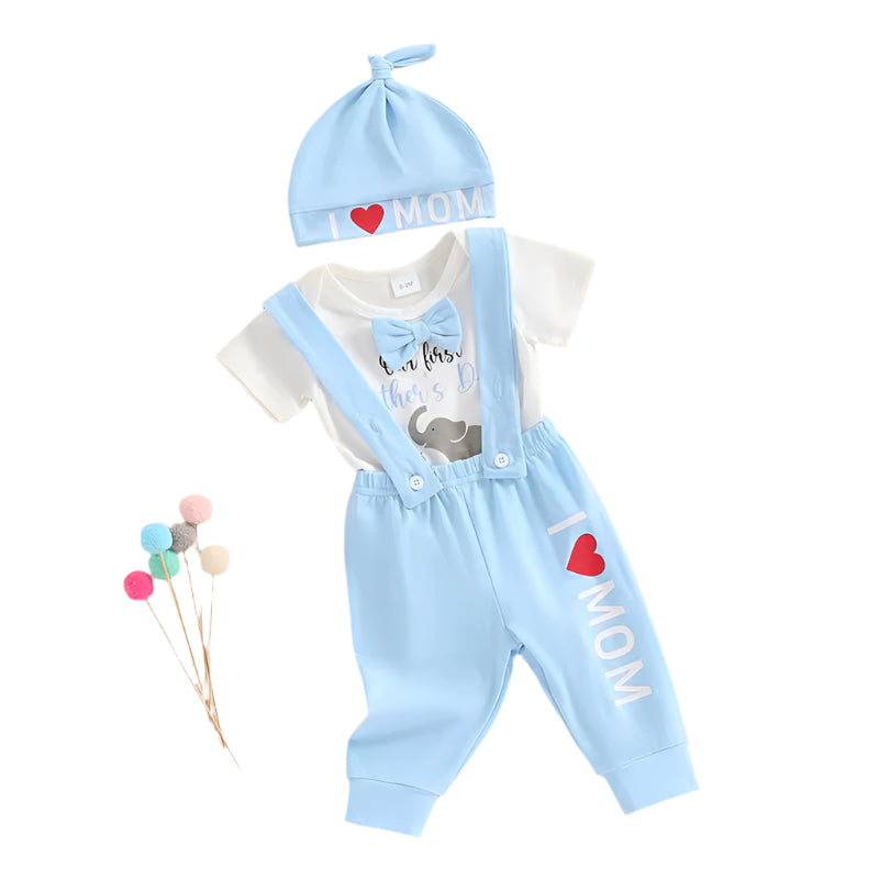 Adorable Baby Boy First Mother's Day Outfit with Hat