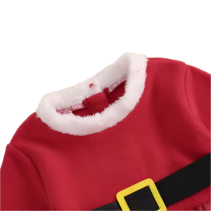 Baby Girl Christmas Santa Costume with Santa Hat