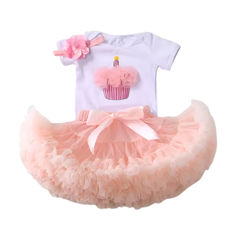 Baby Girl First Birthday Pink Tutu Dress