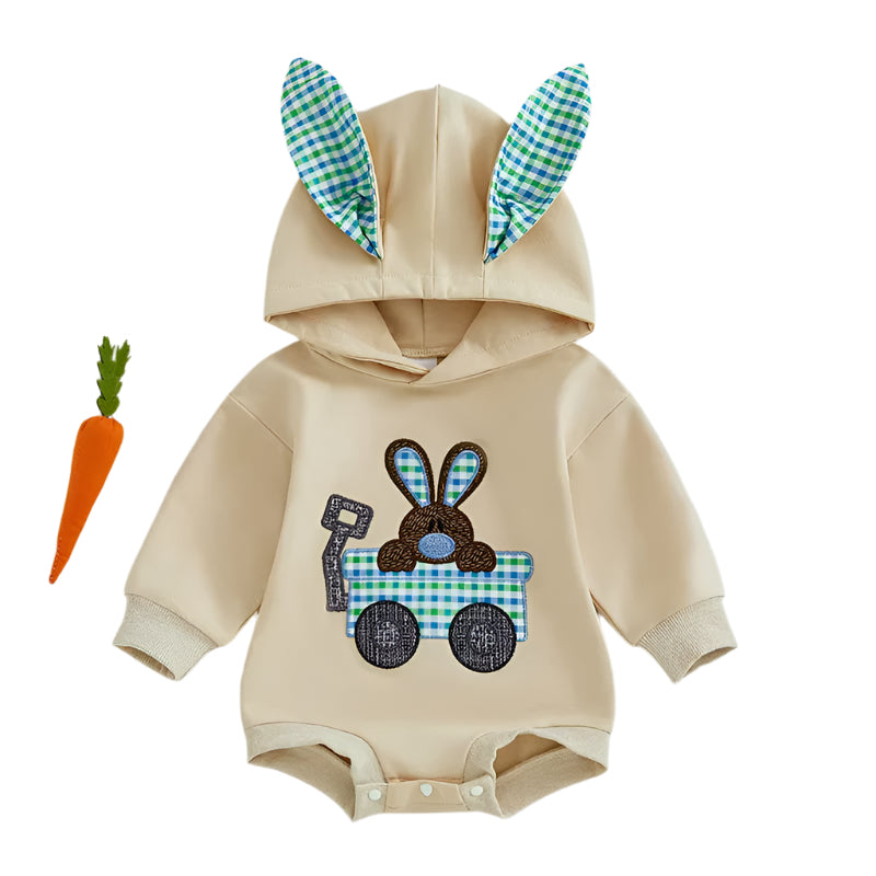 Baby Boy's First Easter Bunny Romper - Long Sleeve 