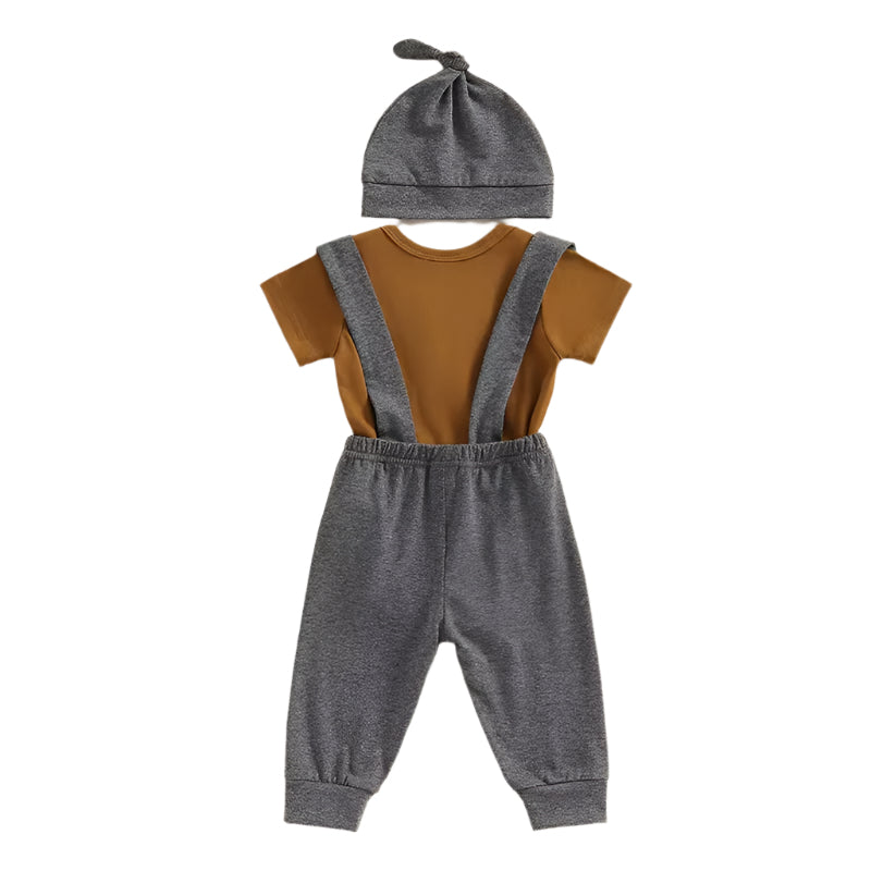 Sweet Baby Boys Father Day Outfit with Hat