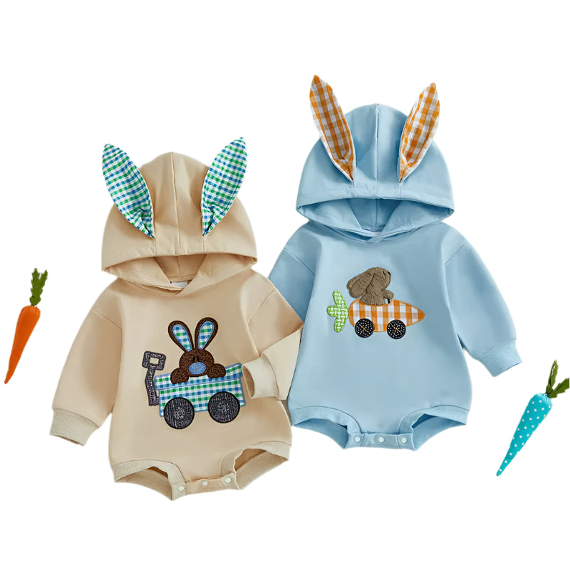 Baby Boy's First Easter Bunny Romper - Long Sleeve 