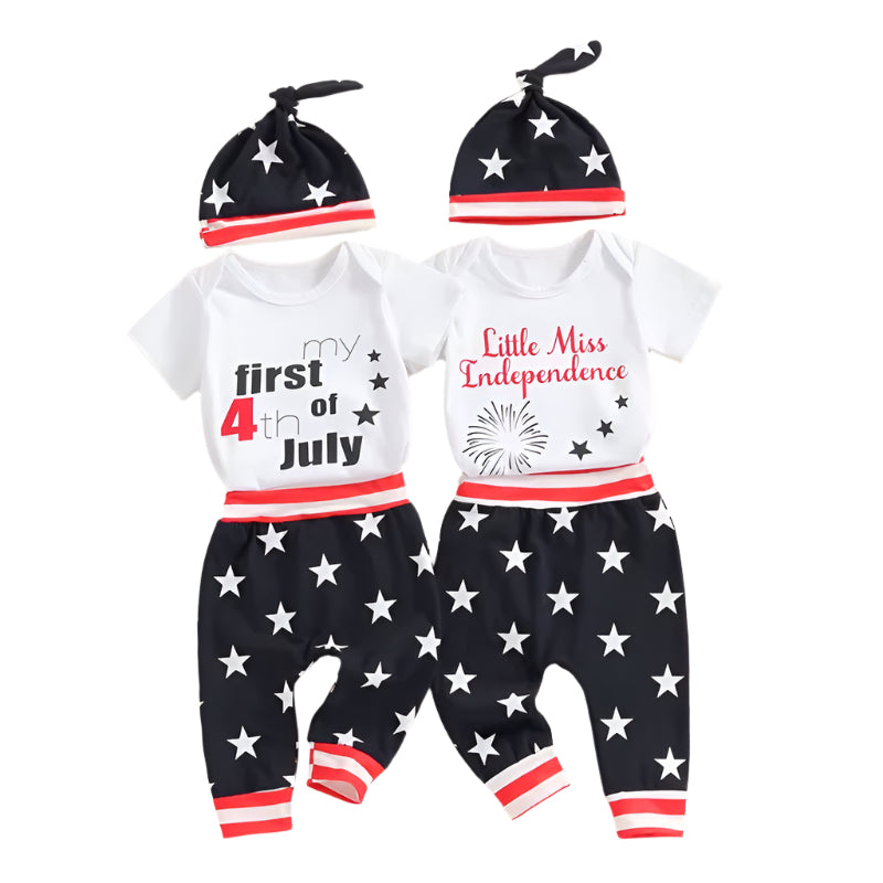 Stylish Baby 4th of July Outfit with Hat
