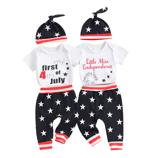 Stylish Baby 4th of July Outfit with Hat