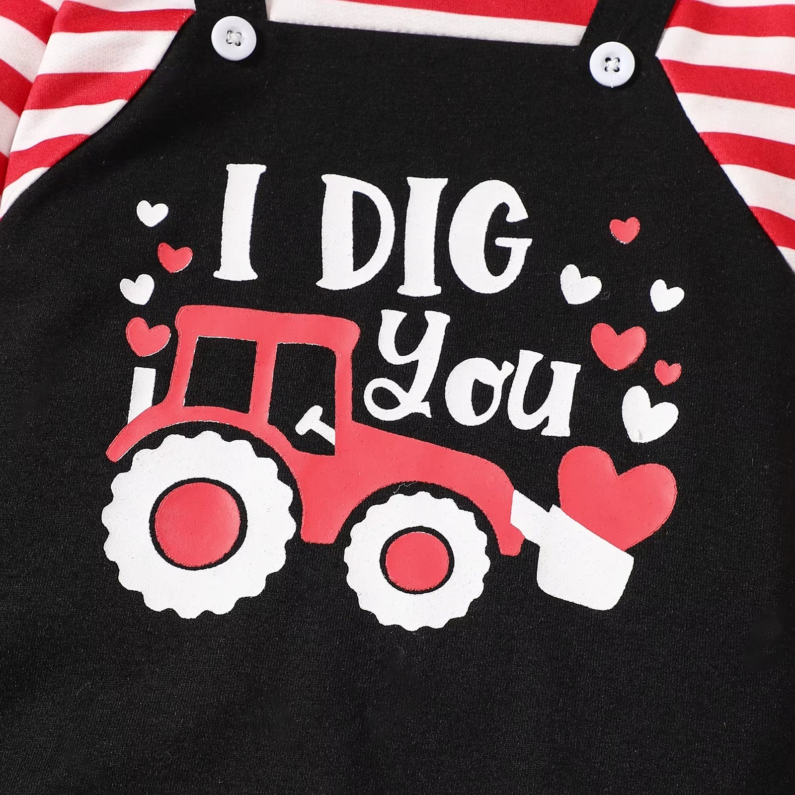 Baby Boys Valentines " I Dig You" Jumpsuit