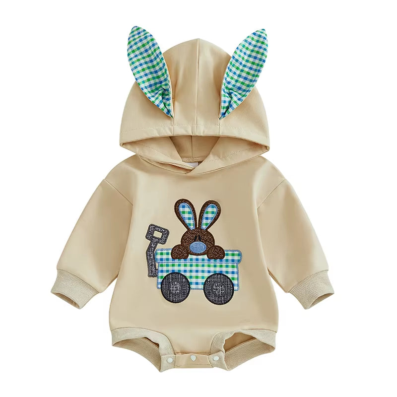 Baby Boy's First Easter Bunny Romper - Long Sleeve 