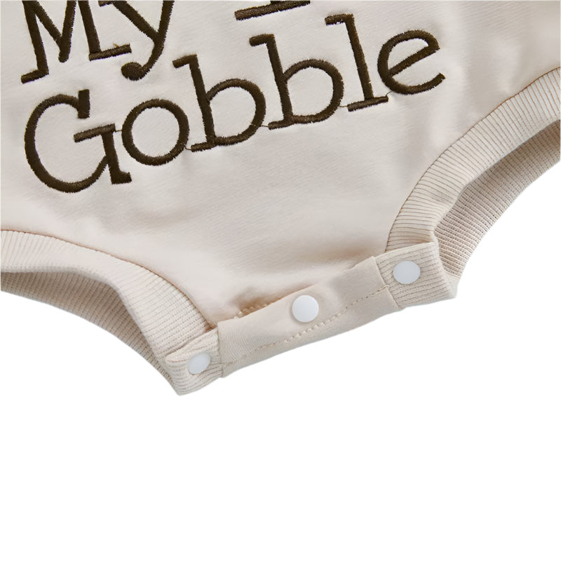 Baby's First Thanksgiving Sweatshirt with Turkey Embroidery